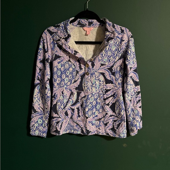 Lilly Pulitzer Sweaters - Lilly Pulitzer Blue and Purple Patterned Blouse
